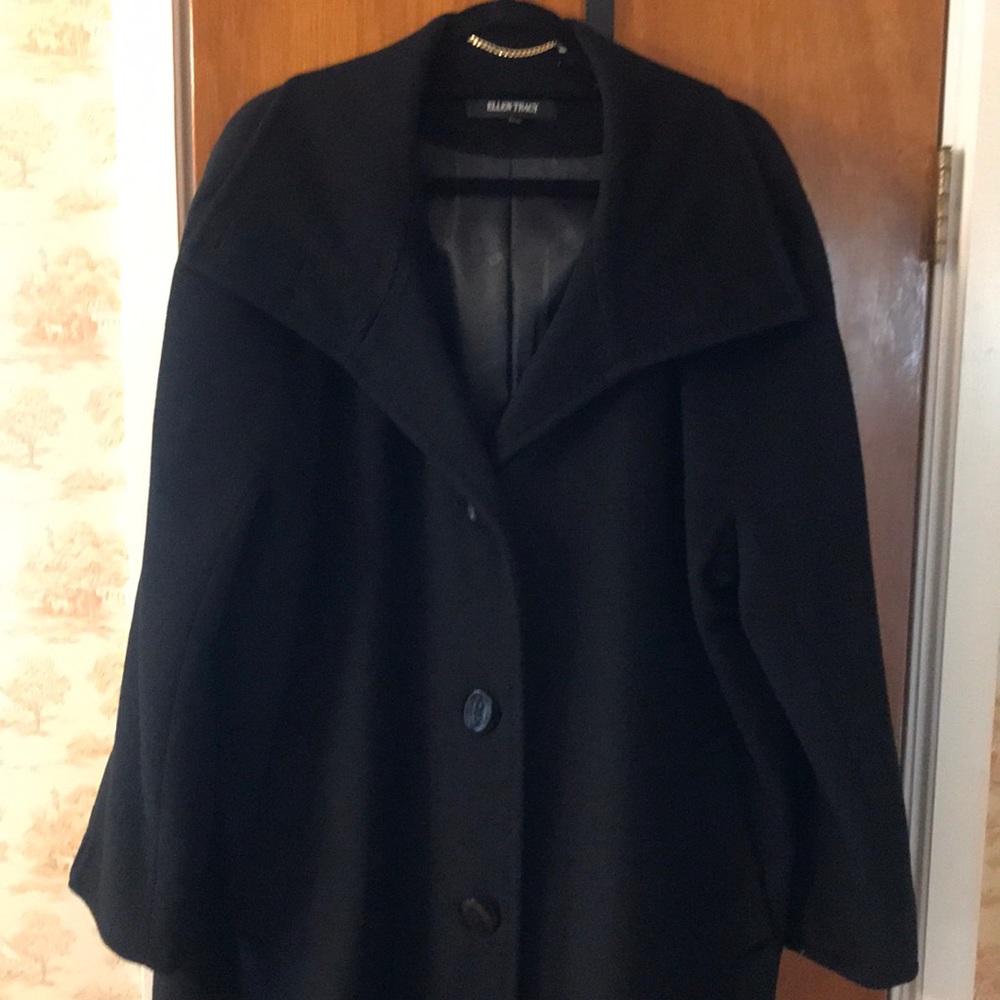 Ellen Tracy Black Wool Coat 3x